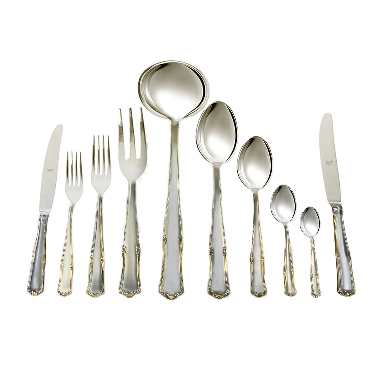 Mepra Cutlery Set -87 Pieces -Silver & Gold -Stainless Steel 18/10