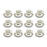 Falkenporzellan Coffee Set, 24 Pieces -Silver -Porcelain