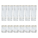 Pasabahce Longdrink & Tumbler Set, 12 Pieces -Gold -290 & 250 ml