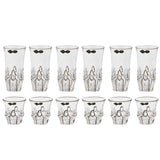 Bohemia Crystal Longdrink & Tumbler Set, 12 Pieces -Silver