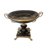 Limoge Rostema Plate with Gold Plated Handles & Legs -Romeo & Juliet -Cobalt Blue & Gold -30x42 cm