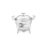 Soup Warmer with Ladle -4.0 Lit. -Stainless Steel 18/10 & Tempered Glass