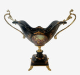 Limoge Rostema Gardinera with Legs & Gold Plated Handles -Romeo & Juliet -Cobalt Blue & Gold -32x37 cm