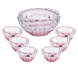 Bohemia Crystal Diamond Bowl Set, 7 Pieces