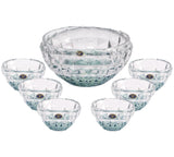 Bohemia Crystal Diamond Bowl Set, 7 Pieces