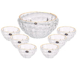 Bohemia Crystal Diamond Bowl Set, 7 Pieces