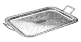 Queen Anne Oblong Tray with Handles -51x29cm -Silver Plated