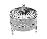 Queen Anne Round Butter Dish -10 Dia cm -Silver Plated