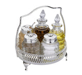 Queen Anne Round Cruet Set, 5 Pieces -13.1 Dia cm