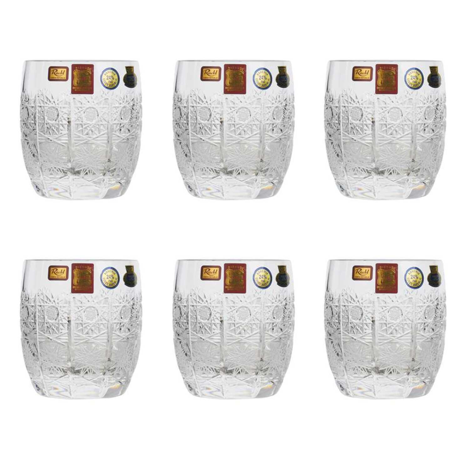 Bohemia Crystal Tumbler Set, 6 Pieces -350 ml