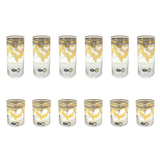 Bohemia Crystal Longdrink & Tumbler Set, 12 Pieces -Silver & Gold -300 & 280 ml