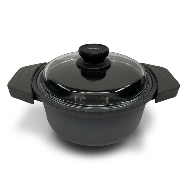 Risoli Pot with Glass Lid and Handles 20 cm Sheffield egypt