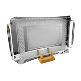 Tresors Tray with Handles -Made in Italy -35x55 cm -Stainless Steel 18/10