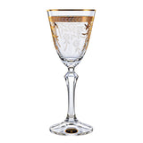 Bohemia Crystal Goblet Set, 6 Pieces -Gold