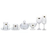 Bohemia Crystal Glass Set, 44 Pieces