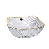 Bohemia Crystal Bowl Set, 7 Pieces -Gold