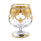 Bohemia Crystal Brandy Set, 6 Pieces -Gold -250 ml