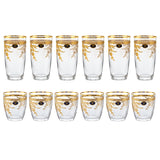 Bohemia Crystal Longdrink & Tumbler Set, 12 Pieces -Gold