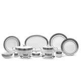 Falkenporzellan Dinner Set, 112 Pieces -Silver -Porcelain