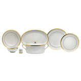 Falkenporzellan Dinner Set, 59 Pieces -Gold -Porcelain