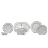 Falkenporzellan Dinner Set, 59 Pieces -Silver -Porcelain