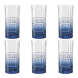 Longdrink Set, 6 Pieces -Blue