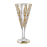 Bohemia Crystal Drink Set, 7 Pieces -Gold