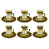 Falkenporzellan Coffee Set, 12 Pieces -Blue & Gold -Porcelain