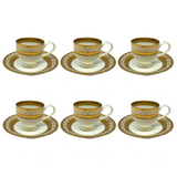 Yamasen Coffee Set, 12 Pieces -Gold -Porcelain