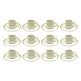 ﻿Falkenporzellan Coffee Set, 24 Pieces -Gold -Porcelain