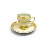 ﻿Falkenporzellan Coffee Set, 24 Pieces -Gold -Porcelain