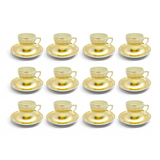 ﻿Falkenporzellan Coffee Set, 24 Pieces -Gold -Porcelain