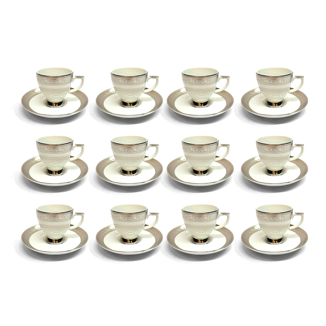 Falkenporzellan Coffee Set, 24 Pieces -Silver -Porcelain