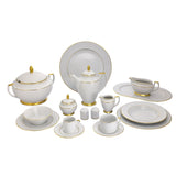 Falkenporzellan Dinner Set, 112 Pieces -Gold -Porcelain