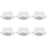 Bohemia Crystal Bowl Set, 12 Pieces -Silver
