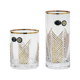 Bohemia Crystal Longdrink & Tumbler Set, 12 Pieces -Gold