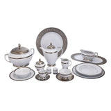 Falkenporzellan Dinner Set, 112 Pieces -Silver -Porcelain