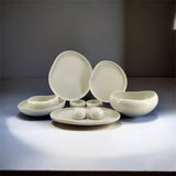 Daily Use Dinner Set, 30 Pieces -Porcelain -Café