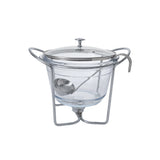 Soup Warmer with Ladle -4.0 Lit. -Stainless Steel 18/10 & Tempered Glass