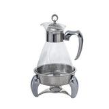 Glass Tea Pot with Candle -Stainless Steel Stand