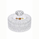 Bohemia Crystal Bonbonniere with Cover -Hand Cut -15.5 cm