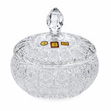 Bohemia Crystal Bonbonniere with Cover -Hand Cut -16.5 cm