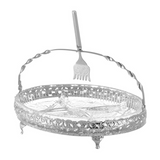Queen Anne Hors d'oeuvre 4 Division Oval Patterned with Serving Fork -29x20cm