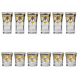 Pasabahce Longdrink & Tumbler Set, 12 Pieces -Gold -340 & 250 ml