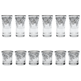 Pasabahce Longdrink & Tumbler Set, 12 Pieces -Silver -340 & 250 ml