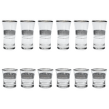 Pasabahce Longdrink & Tumbler Set, 12 Pieces -Silver -340 & 250 ml