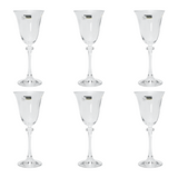 Bohemia Crystal Goblet Set, 6 Pieces -185 ml