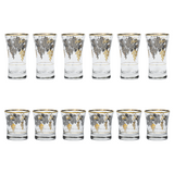 Pasabahce Longdrink & Tumbler Set, 12 Pieces -Silver & Gold -340 & 250 ml