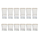 Pasabahce Longdrink & Tumbler Set, 12 Pieces -Gold