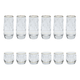 Pasabahce Longdrink & Tumbler Set, 12 Pieces -Gold